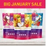 January Sale - x1 Hydrate Plus, x1 Organic Pink Power and x1 Organic Tropical C – Normal SRP £135.48